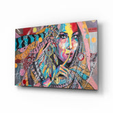 Shh Woman Glass Wall Art.